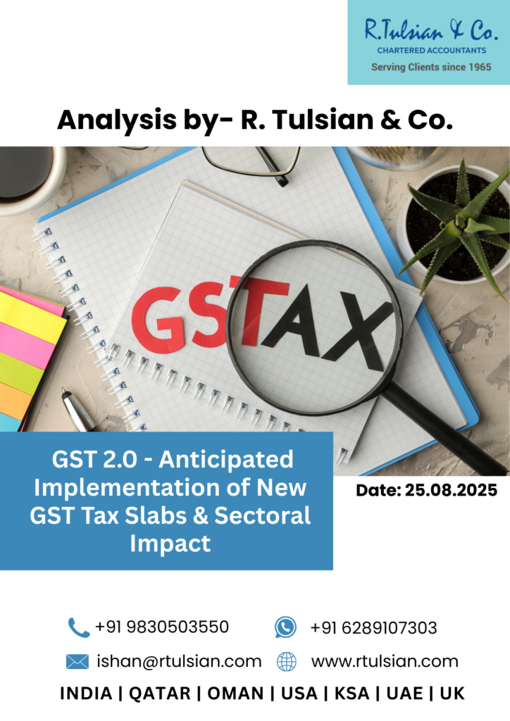 GST 2.0 - Anticipated Implementation of New GST Tax Slabs & Sectoral ...