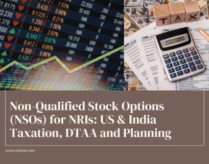 NSO taxation for NRIs covering US tax rules, India perquisite tax, DTAA and stock option planning